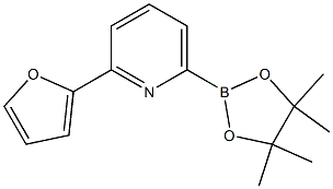 2-(furan-2-yl)-6-(4,4,5,5-tetramethyl-1,3,2-dioxaborolan-2-yl)pyridine 结构式