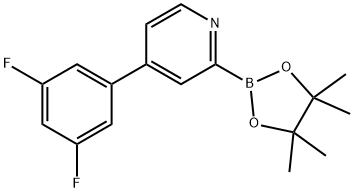4-(3,5-difluorophenyl)-2-(4,4,5,5-tetramethyl-1,3,2-dioxaborolan-2-yl)pyridine 结构式
