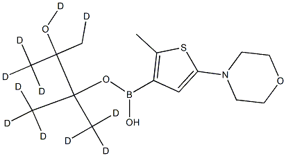 (2-Methyl-5-morpholino-d11)-thiophene-3-boronic acid pinacol ester 结构式