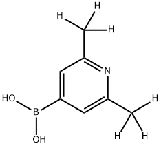 2,6-(Dimethyl-d6)-pyridine-4-boronic acid 结构式