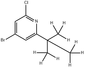 4-Bromo-2-chloro-6-(tert-butyl-d9)-pyridine 结构式