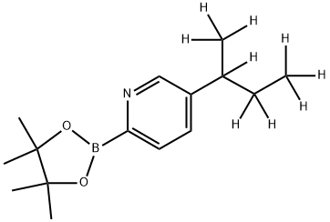 5-(sec-Butyl-d9)-pyridine-2-boronic acid pinacol ester 结构式