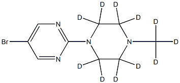 5-Bromo-2-[(N-methylpiperazin-1-yl)-d11]-pyrimidine 结构式
