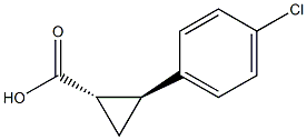 (1S,2S)-2-(4-氯苯基)环丙烷甲酸 结构式