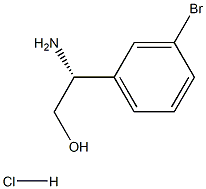 (R)-2-氨基-2-(3-溴苯基)乙醇盐酸盐 结构式