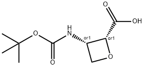 (2S,3R)-3-((TERT-BUTOXYCARBONYL)AMINO)OXETANE-2-CARBOXYLIC ACID 结构式