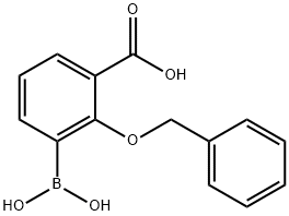 2-(苄氧基)-3-(二羟基硼基)苯甲酸 结构式