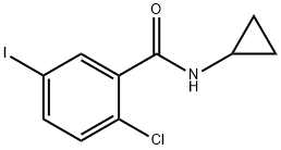 2-CHLORO-N-CYCLOPROPYL-5-IODOBENZAMIDE 结构式