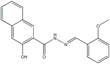 3-hydroxy-N'-(2-methoxybenzylidene)-2-naphthohydrazide 结构式