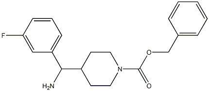 Benzyl 4-[amino(3-fluorophenyl)methyl]piperidine-1-carboxylate 结构式