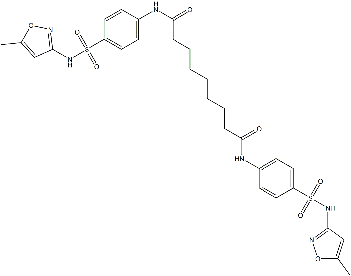 N,N'-bis(4-{[(5-methyl-3-isoxazolyl)amino]sulfonyl}phenyl)nonanediamide 结构式