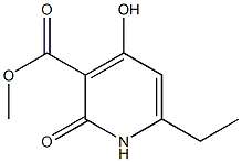 6-乙基-4-羟基-2-氧代-1,2-二氢吡啶-3-羧酸甲酯 结构式