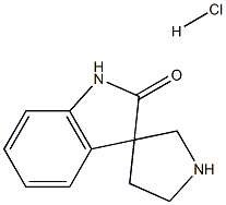 螺[二氢吲哚-3,3'-吡咯烷]-2-酮盐酸盐 结构式