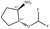 TRANS-2-(DIFLUOROMETHOXY)CYCLOPENTAN-1-AMINE 结构式