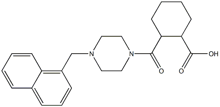 2-(4-(naphthalen-1-ylmethyl)piperazine-1-carbonyl)cyclohexanecarboxylic acid 结构式