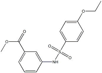methyl 3-(4-ethoxyphenylsulfonamido)benzoate 结构式