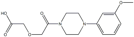 2-(2-(4-(3-methoxyphenyl)piperazin-1-yl)-2-oxoethoxy)acetic acid 结构式