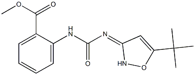 methyl 2-(3-(5-(tert-butyl)isoxazol-3(2H)-ylidene)ureido)benzoate 结构式