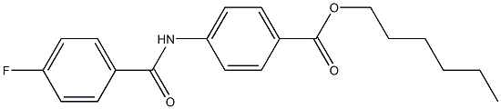 hexyl 4-(4-fluorobenzamido)benzoate 结构式