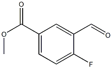 3-甲酰基-4-氟苯甲酸甲酯 结构式