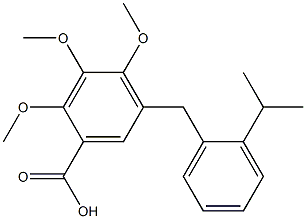 5-(2-isopropylbenzyl)-2,3,4-trimethoxybenzoic acid 结构式