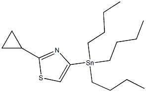 2-cyclopropyl-4-(tributylstannyl)thiazole 结构式