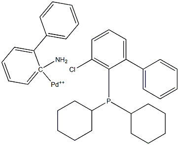 氯(2-二环己基膦基-2',6'-二-异丙氧基-1,1'-联苯基)(2-氨基-1,1'-联苯-2-基)钯(II) CYJOHNPHOS PD G2 结构式