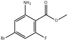 2-氨基-4-溴-6-氟苯甲酸甲酯 结构式