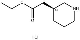 (S)-2-(哌啶-3-YL)乙酸乙酯盐酸盐 结构式