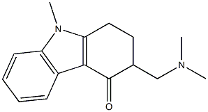 (3RS)-3-[(Dimethylamino)methyl]-9-methyl-1,2,3,9-tetrahydro-4H-carbazol-4-one 结构式