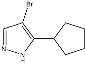 4-bromo-5-cyclopentyl-1H-pyrazole 结构式