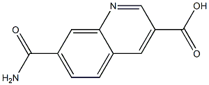 7-氨基甲酰基喹啉-3-羧酸 结构式