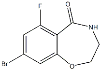 8-溴-6-氟-3,4-二氢-1,4-苯并氧氮杂卓-5(2H)-酮 结构式