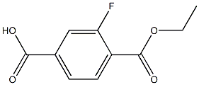 4-(乙氧羰基)-3-氟苯甲酸 结构式