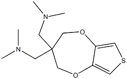 1,1'-(3,4-DIHYDRO-2H-THIENO[3,4-B][1,4]DIOXEPINE-3,3-DIYL)BIS(N,N-DIMETHYLMETHANAMINE) 结构式