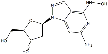 6-Amino-4-hydroxyamino-1-(2-deoxy-b-D-ribofuranosyl)-1H-pyrazolo[3,4-d]pyrimidine 结构式