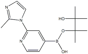 2-(2-Methylimidazol-1-yl)pyridine-4-boronic acid pinacol ester 结构式