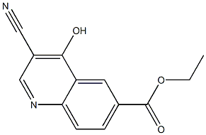 3-Cyano-4-hydroxy-quinoline-6-carboxylic acid ethyl ester 结构式