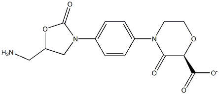 (R)-4-(4-(5-(aminomethyl)-2-oxooxazolidin-3-yl)phenyl)morpholin-3-one-carboxylate 结构式