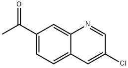 1-(3-氯喹啉-7-基)乙-1-酮 结构式
