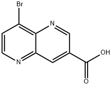 8-溴-1,5-萘啶-3-羧酸 结构式