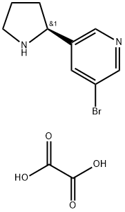 (S)-3-溴-5-(吡咯烷-2-基)吡啶草酸盐 结构式