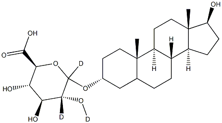 Androstane-3 alpha,17 beta-diol glucuronide-d3 结构式