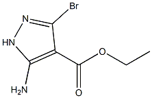 5-Amino-3-bromo-1H-pyrazole-4-carboxylic acid ethyl ester 结构式