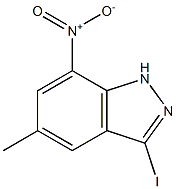 3-iodo-5-methyl-7-nitro-1H-indazole 结构式