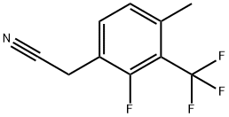 2-Fluoro-4-methyl-3-(trifluoromethyl)phenylacetonitrile 结构式