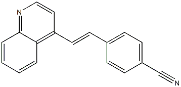 (E)-4-(2-(quinolin-4-yl)vinyl)benzonitrile 结构式