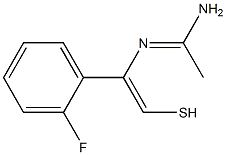 (E)-N'-((Z)-1-(2-fluorophenyl)-2-mercaptovinyl)acetimidamide 结构式