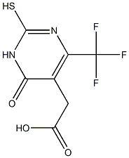 2-(2-mercapto-6-oxo-4-(trifluoromethyl)-1,6-dihydropyrimidin-5-yl)acetic acid 结构式