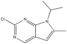 2-chloro-7-isopropyl-6-methyl-7H-pyrrolo[2,3-d]pyrimidine 结构式